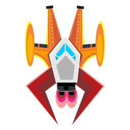 Icono de nave espacial Arcade Diseño PNG