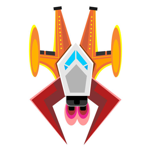 Icono de nave espacial Arcade Diseño PNG