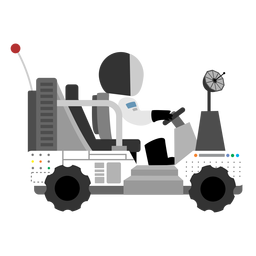 Astronauta conduciendo icono de rover lunar Diseño PNG