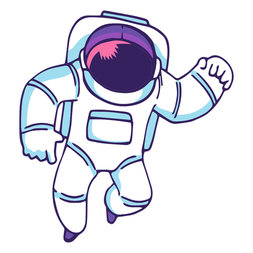 Astronauten fliegen Cartoon PNG-Design