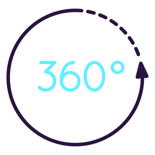 Augmented reality 360 circle icon PNG Design