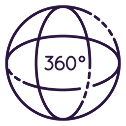 Augmented reality 360 sphere icon PNG Design