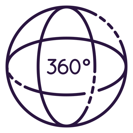 Icono de esfera de realidad aumentada 360 Diseño PNG
