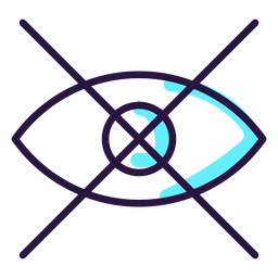 Augmented reality eye icon PNG Design