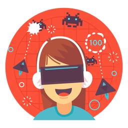 Augmented reality gaming illustration PNG Design Transparent PNG