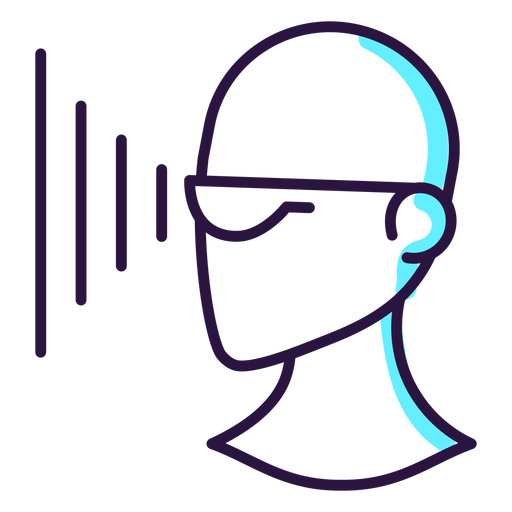 Augmented reality glasses projection icon PNG Design