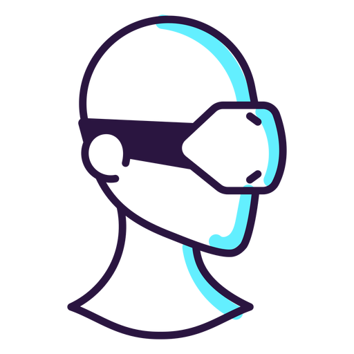 Augmented reality headset icon PNG Design