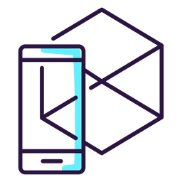 Augmented reality icon PNG Design