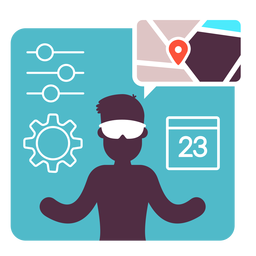 Augmented Reality Flat Illustration  PNG Design