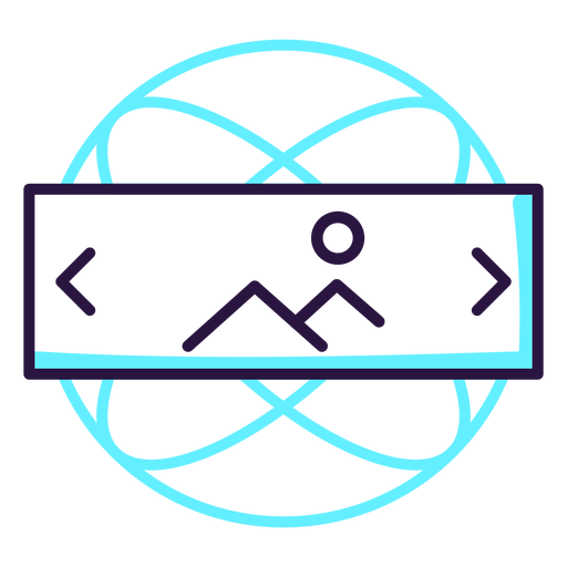 Augmented reality landscape icon PNG Design