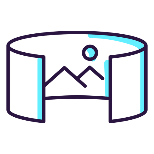Augmented reality panorama icon PNG Design