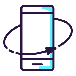Augmented Reality drehen Smartphone-Symbol PNG-Design