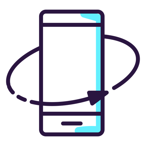 Augmented reality rotate smartphone icon PNG Design