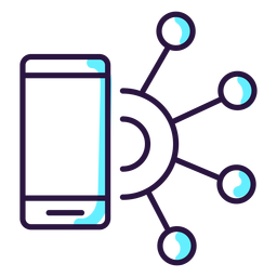 Augmented reality smartphone icon PNG Design