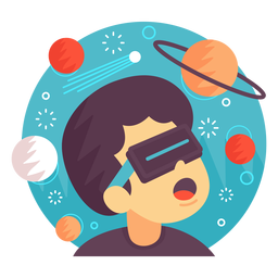 Ilustração do espaço de realidade aumentada Desenho PNG