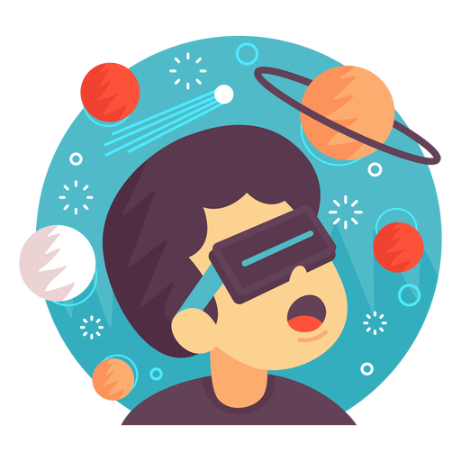 Augmented reality space illustration PNG Design