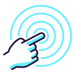 Icono táctil de realidad aumentada Diseño PNG