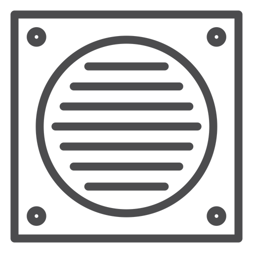 Bathroom fan stroke icon - Transparent PNG & SVG vector file