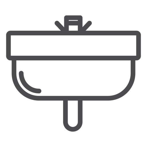 Icono de trazo de lavabo de baño Diseño PNG