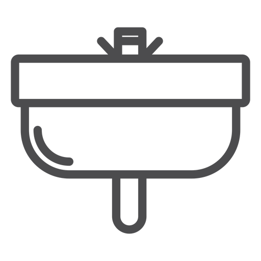 Waschbecken Strichsymbol im Badezimmer PNG-Design