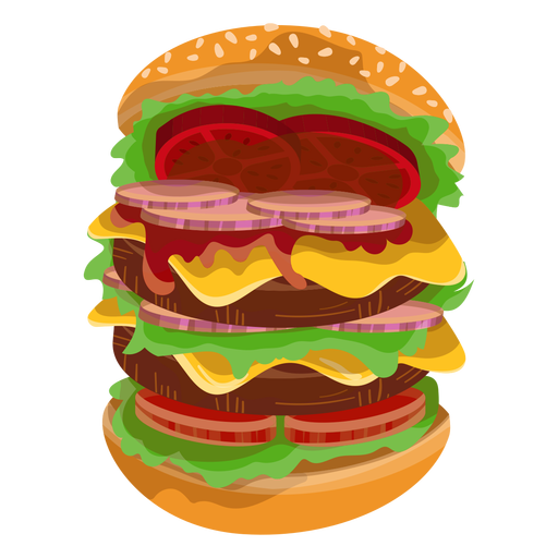 Big burger icon PNG Design