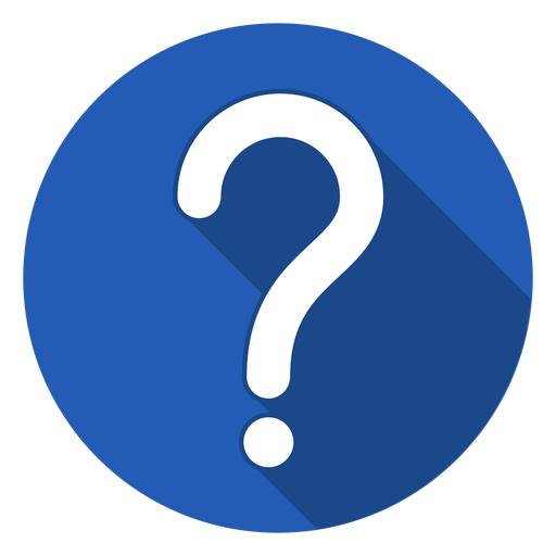 Ícone de ponto de interrogação do círculo azul Desenho PNG