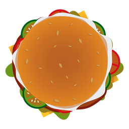 Burger Draufsicht Symbol PNG-Design