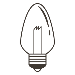 Candle light bulb stroke icon PNG Design