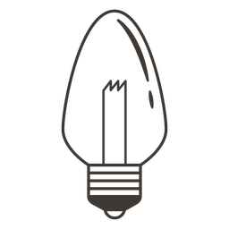 Icono de trazo de bombilla de vela Diseño PNG