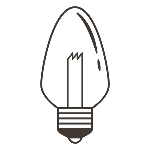 Kerze Glühbirne Strich Symbol PNG-Design
