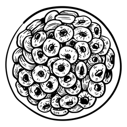 Müsliringe von Hand gezeichnet PNG-Design