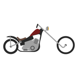 Icono de motocicleta Chopper Diseño PNG