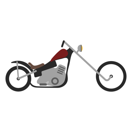 Icono de motocicleta Chopper Diseño PNG