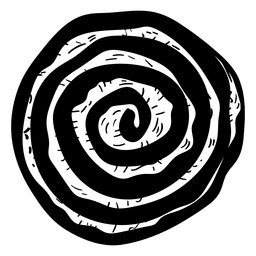 Rolo de canela desenhado à mão Desenho PNG