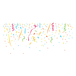 Confeti de colores de fondo Diseño PNG