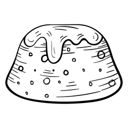 Creme Karamell Hand gezeichnet PNG-Design