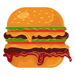 Ícone de hambúrguer duplo Transparent PNG