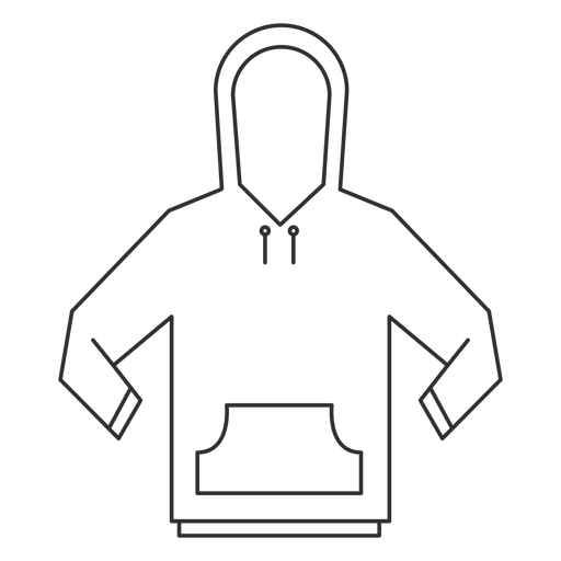 Drawstring hoodie stroke icon
