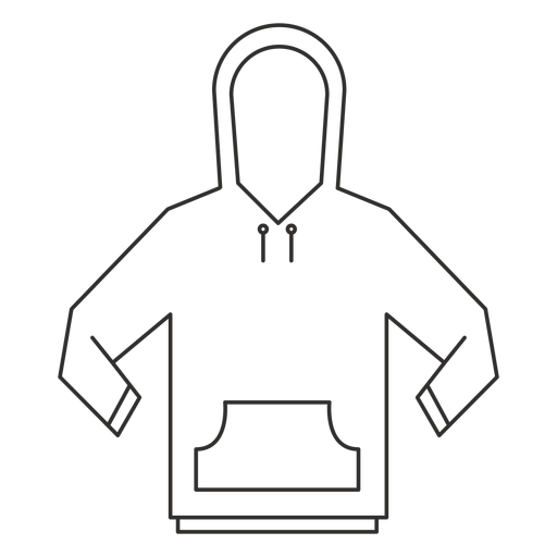 Icono de trazo de sudadera con cordón - Descargar PNG/SVG transparente