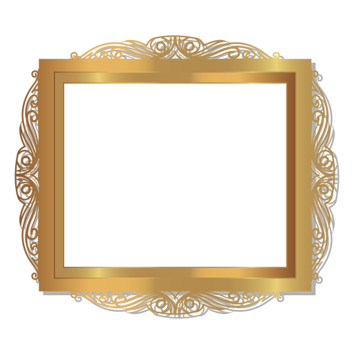Elegant glossy golden frame