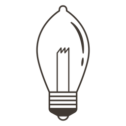 Ícone de traço de lâmpada elipsoidal Desenho PNG