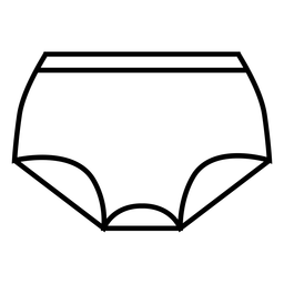 Icono de trazo de bragas femeninas Diseño PNG
