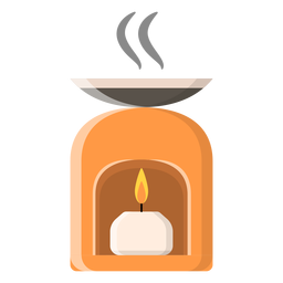 Flat candle icon PNG Design