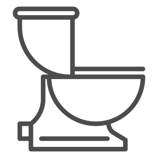 Flush toilet stroke icon PNG Design