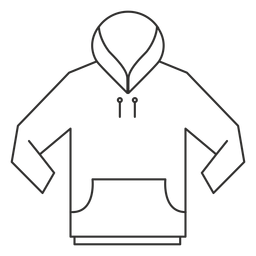 Front pocket hoodie stroke icon PNG Design Transparent PNG