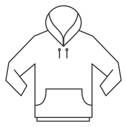 Fronttaschen-Hoodie-Strichsymbol PNG-Design