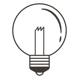 Icono de trazo de bombilla de globo Diseño PNG