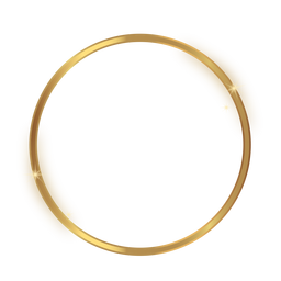Círculo brilhante moldura dourada Transparent PNG