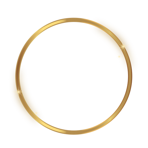 Goldener Rahmen des gl?nzenden Kreises PNG-Design