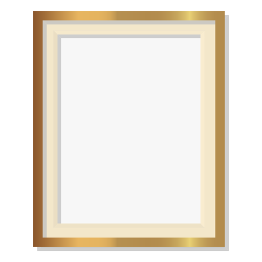 Golden photo frame png image transparent